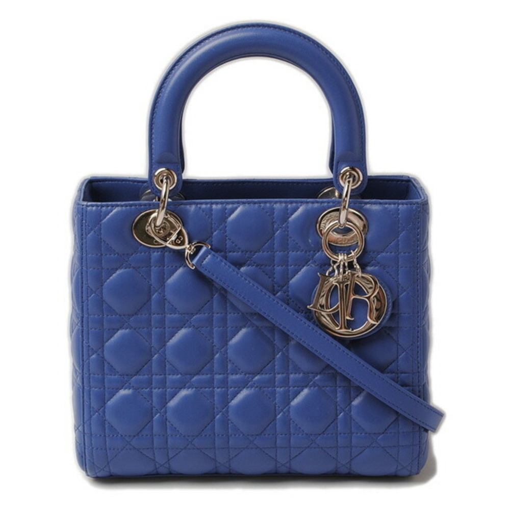 Christian Dior Lady Cannage Blueberry handbag shoulder bag
